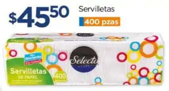 Chedraui Selecto BRAND Servilletas 400 pzas oferta