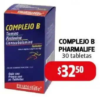 Farmacias Guadalajara COMPLEJO B PHARMALIFE 30 tabletas oferta