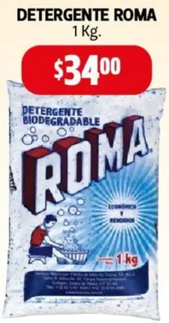 DETERGENTE ROMA BLANQUEADOR 1KG