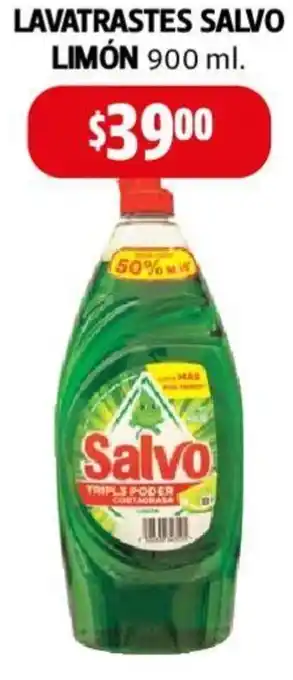 Farmacias Guadalajara LAVATRASTES SALVO LIMÓN 900ml oferta