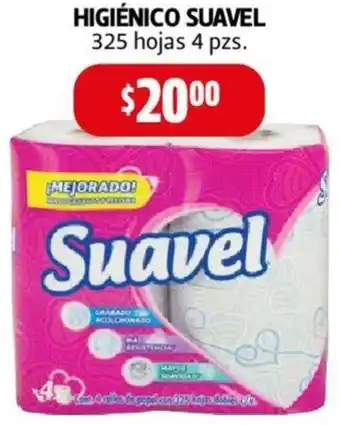 Farmacias Guadalajara HIGIÉNICO SUAVEL 325 hojas 4 pzs oferta