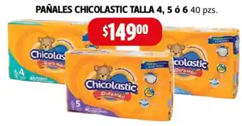 Farmacias Guadalajara PAÑALES CHICOLASTIC TALLA 4, 5 ó 6 40 pzs oferta