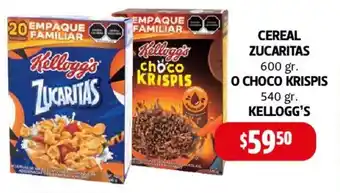 Farmacias Guadalajara CEREAL ZUCARITAS 600gr O CHOCO KRISPIS CEREAL ZUCARITAS 540 gr KELLOGG'S oferta