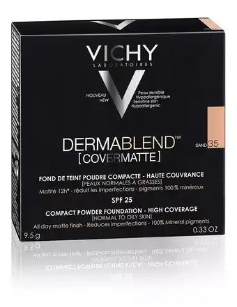 Polvo compacto vichy covermatte dermablend tono sand 35 9.5g