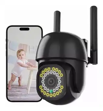 Mercado Libre Cámara seguridad wifi exterior inalámbrica hd 1080p c/alarma oferta