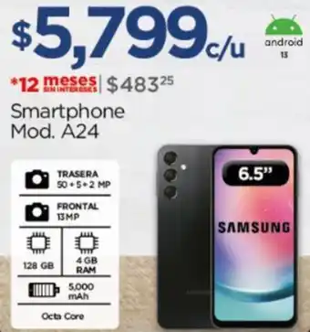 Chedraui SAMSUNG Smartphone Mod. A24 oferta