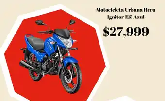 Elektra Motocicleta Urbana Hero Ignitor 125 Azul oferta