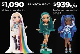 Chedraui RAINBOW HIGH Muñeca hair studio oferta