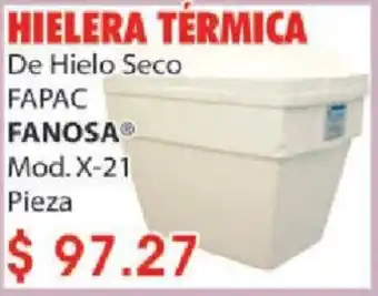 HIELERA TÉRMICA De Hielo Seco FANOSA