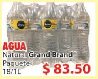 Casa Ley AGUA Natural Grand Brand Paquete 18/1L oferta