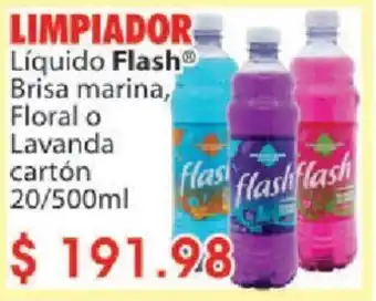 LIMPIADOR Líquido Flash Brisa marina, Floral o Lavanda cartón 20/500ml