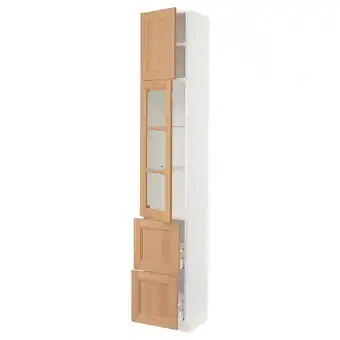 IKEA Sektion / maximera Gabinete alto 2 puertas 2 cajones, blanco/vedhamn roble, 38x37x229 cm oferta