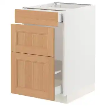 IKEA Sektion / maximera Gabinete para bote 1 cajón, blanco/vedhamn roble, 46x61x76 cm oferta