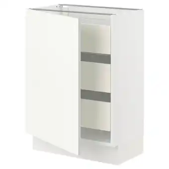 IKEA Sektion / maximera gabinete bajo 1 puerta 3 cajones, blanco/vallstena blanco, 61x37x76 cm oferta