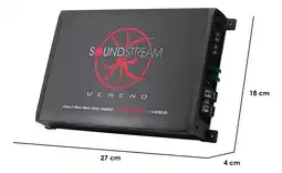 Amplificador clase d monoblock 2000w max veneno soundstream