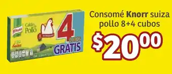 Soriana Súper Consomé Knorr suiza pollo 8+4 cubos oferta