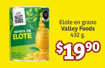 Soriana Súper Elote en grano Valley Foods 432 g. oferta