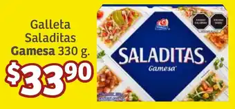 Soriana Súper Galleta Saladitas Gamesa 330 g. oferta