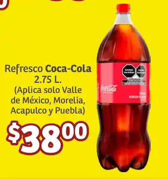 Refresco Coca-Cola 2.75 L.