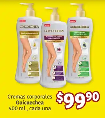 Soriana Súper Cremas corporales Goicoechea 400 ml., cada una oferta