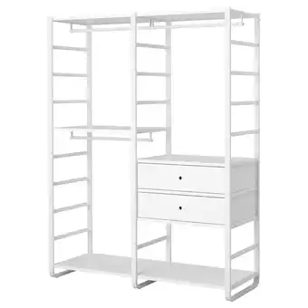IKEA Elvarli combinación de clóset, blanco, 165x55x216 cm oferta
