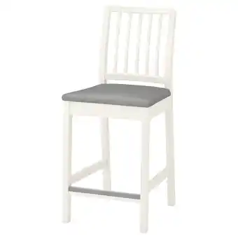 IKEA Ekedalen silla alta, blanco/orrsta gris claro, 62 cm oferta