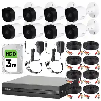 Mercado Libre Dahua Kit Cctv 8 Cámaras 2 Mp + Disco Duro 3 Tb Con Detección De Movimiento Cámaras De Seguridad De Alta Resolucion Con Acces oferta