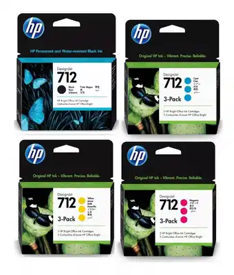 Mercado Libre Combo cartucho hp 712 cmyk alto rendimiento t250/650/210/230 oferta