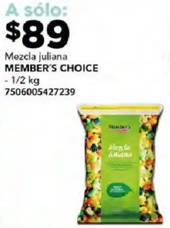 Mezcla juliana MEMBER'S CHOICE 1/2kg
