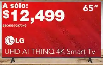 City Club LG UHD AI THINQ 4K Smart Tv 65" oferta