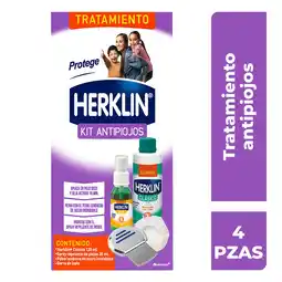 Farmacias YZA Herklin kit shampoo 120ml + spray 30ml + peine lendrera + gorra de baño oferta