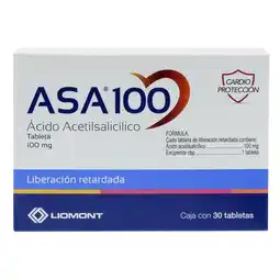 Farmacias YZA Asa 100mg 30 tabs oferta