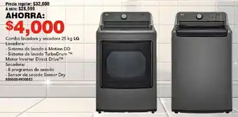 City Club LG Combo lavadora y secadora 25kg oferta