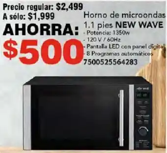 City Club NEW WAVE Horno de microondas 1.1 pies oferta