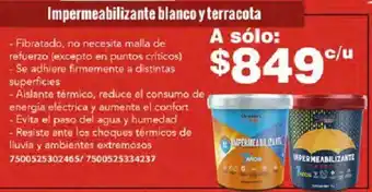 City Club Impermeabilizante blanco y terracota oferta