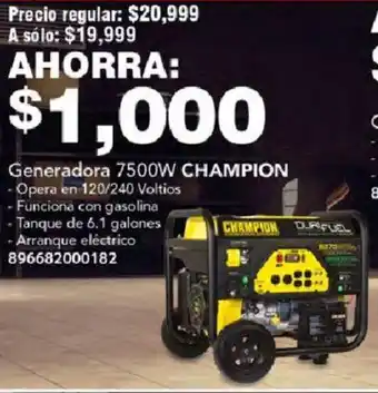 City Club CHAMPION Generadora 7500W oferta