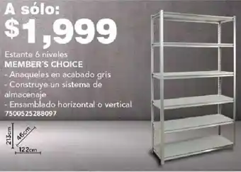 City Club Estante 6 niveles MEMBER'S CHOICE oferta