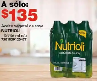 NUTRIOLI Aceite vegetal de soya 3/946ml