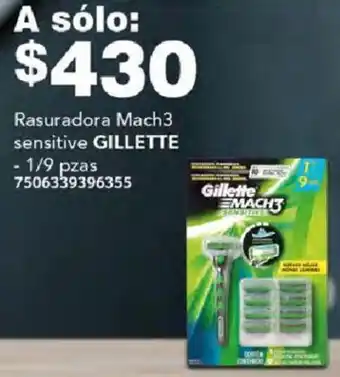 City Club Rasuradora Mach3 sensitive GILLETTE 1/9pzas oferta
