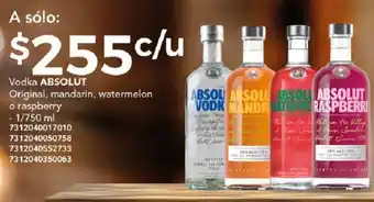 City Club Vodka ABSOLUT 1/750ml oferta