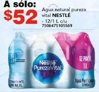 Agua natural pureza vital NESTLÉ 12/1L