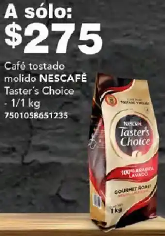City Club Café tostado molido NESCAFÉ Taster's Choice 1/1kg oferta
