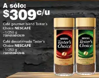 City Club Café gourmet blend Taster's Choice NESCAFÉ 1/250g oferta