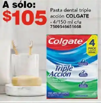City Club Pasta dental triple acción COLGATE 4/150ml oferta
