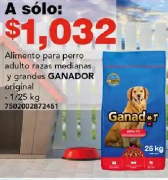 City Club Alimento para perro adulto razas medianas y grandes GANADOR original 1/25kg oferta