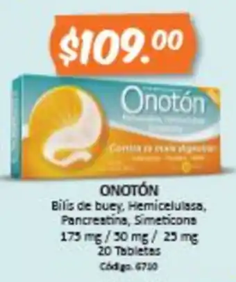 Farmacias Bazar Onotón 20 Tabletas oferta