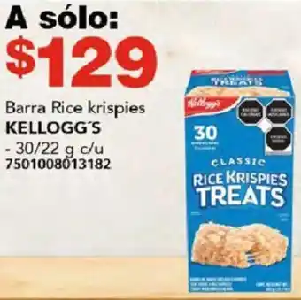 City Club Barra Rice krispies KELLOGG'S 30/22g oferta