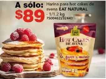 City Club Harina para hot cakes de avena EAT NATURAL 1/1.2kg oferta