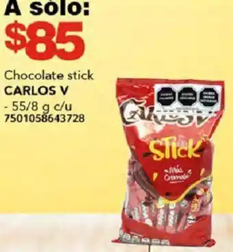 City Club Chocolate stick CARLOS V 55/8g oferta