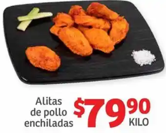 Soriana Híper Alitas de pollo enchiladas oferta